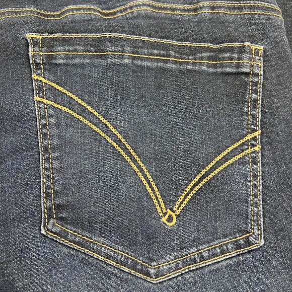 Democracy "Ab"Technology Dark Wash Boot Cut Mid Rise Tummy Control Jeans Size 14 - Picture 14 of 16